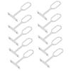 DECHOUS 20pcs Shaped Flange Rod Holders for Closet Rod Support Easy Installation Wardrobe Bracket for Clothes Hanging Lightweight and Design for Home and view 2