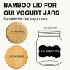 Natural Bamboo Oui Yogurt Jar Lids, 6 Pack view 2