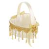 Elegant Heart Flower Girl Basket with Lace and Bowknot view 1