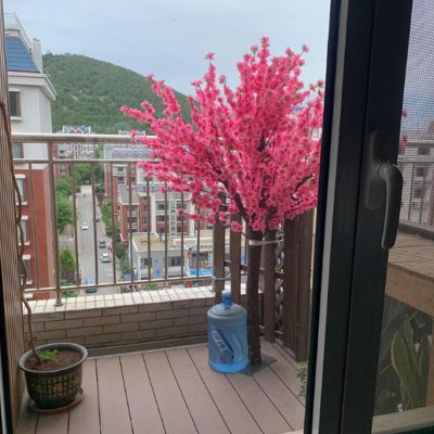 Handmade Artificial Cherry Blossom Tree, Fake Silk Flower Wishing Tree for Office Bedroom Living Party Wedding Decor 3x3m/9.8x9.8FT