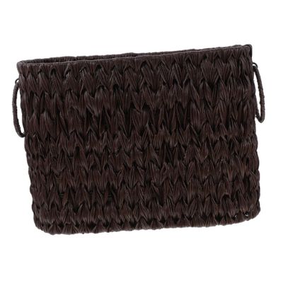 Cabilock Woven Basket Handles for Organizing Magazines Newspapers and Sundries Versatile Desktop Storage for Living Room and Bathroom Decor