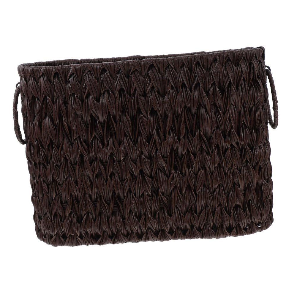 Cabilock Woven Basket Handles for Organizing Magazines Newspapers and Sundries Versatile Desktop Storage for Living Room and Bathroom Decor