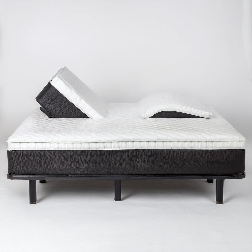 Mielmoon Adjustable Split Mattress 7" Medium Memory Foam Innerspring Coils,for Adjustable Bed Mattress Set Pressure Relief- Back Support-Made in USA,Safe Materials (Full)