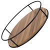 Rotating Organizer Rack for Pantry and Kitchen Storage, Brown Wood Iron view 1