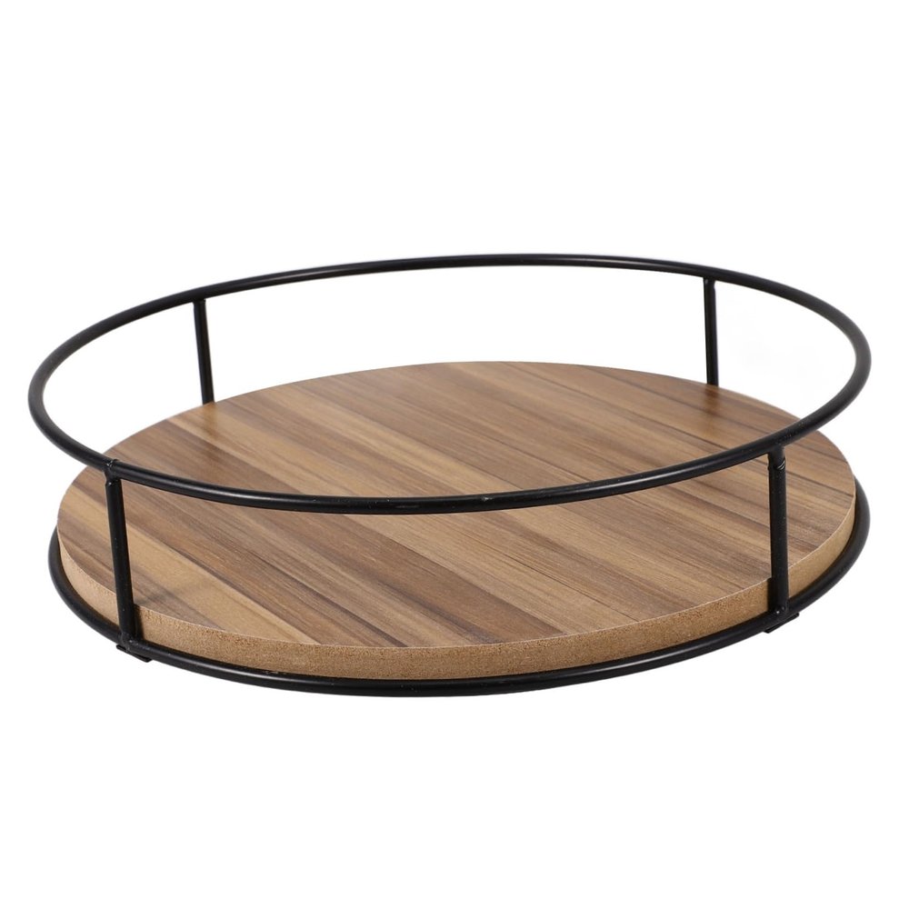 Rotary Seasoning Jar Rack Wooden Condiment Pot Rack