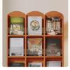 CFGH6FDF Magazine Holder Retro Solid Wood Magazine Rack Balcony Reading Display Rack French Simple Newspaper Storage Rack Bookshelf Literature Display Stand(Walnut) view 3