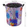 Abstract Science Chemistry Illustration Laundry Bag Round Laundry Basket Collapsible Hamper with Handles Drawstring Closure Waterproof Storage Basket Dirty Clothes Organizer for Bedroom Bathroom Dorm view 2