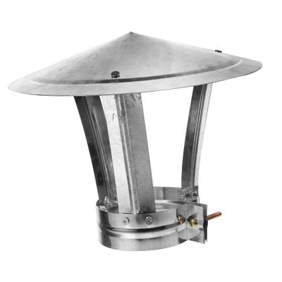 HEALLILY Heavy Duty Iron Chimney Cap Flue Rain Cover Vent for to Install Sturdy Ventilation