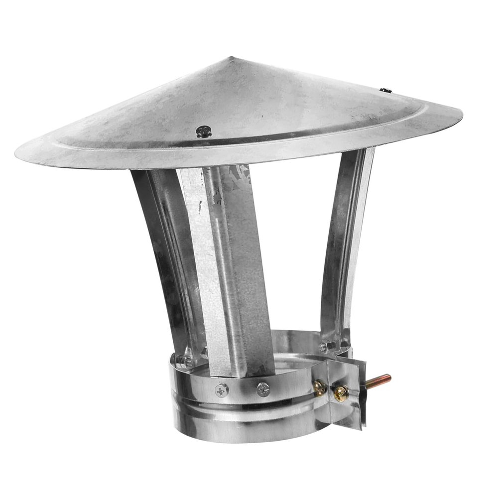HEALLILY Heavy Duty Iron Chimney Cap Flue Rain Cover Vent for to Install Sturdy Ventilation