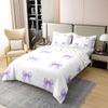 100% Cotton Girly Purple Black Butterfly Knot Duvet Cover Twin Size Cute Aesthetic Bow Knot Comforter Cover For Women Adults Decorative Bedding Set Romantic Modern Geometric Spots Bedclothes view 3