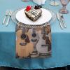 Cloth Napkins Absorbent Dinner Napkins Set of 6 PCS Washable Napkin Guitar Bass Music Musical Instruments Decorative Cloth Napkin Table Accessories for Parties Weddings Cocktail view 4
