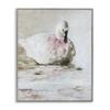 Stupell Industries Charming Duck with Pink Bow Gray Framed Giclee Art, design by Carol Robinson, 16 x 20 view 1