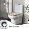 Wetoricau Rose Butterfly Pattern Toilet Lid Cover Non-Fading Toilet Top Covers, Fabric Cover for A Lid Toilets Bath Decor Accessories, Stretches up to 15-21" view 4