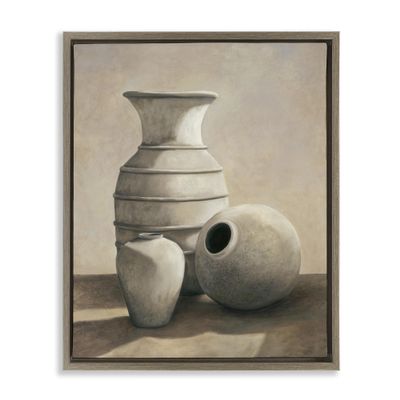 Stupell Industries Traditional Vessels Still Life Brown Framed Floater Canvas Wall Art, design by Andr Mazo, 25 x 31