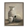 Stupell Industries Traditional Vessels Still Life Brown Framed Floater Canvas Wall Art, design by Andr Mazo, 25 x 31 view 1