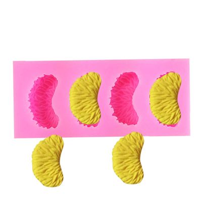 4 Cavity Tangerine Slice Silicone Candy Pattern, Temperature Safe, Easy to Use, Practical, Suitable for Birthdays and Special Occasion, For Making Gummies, Chocolates, Jellies