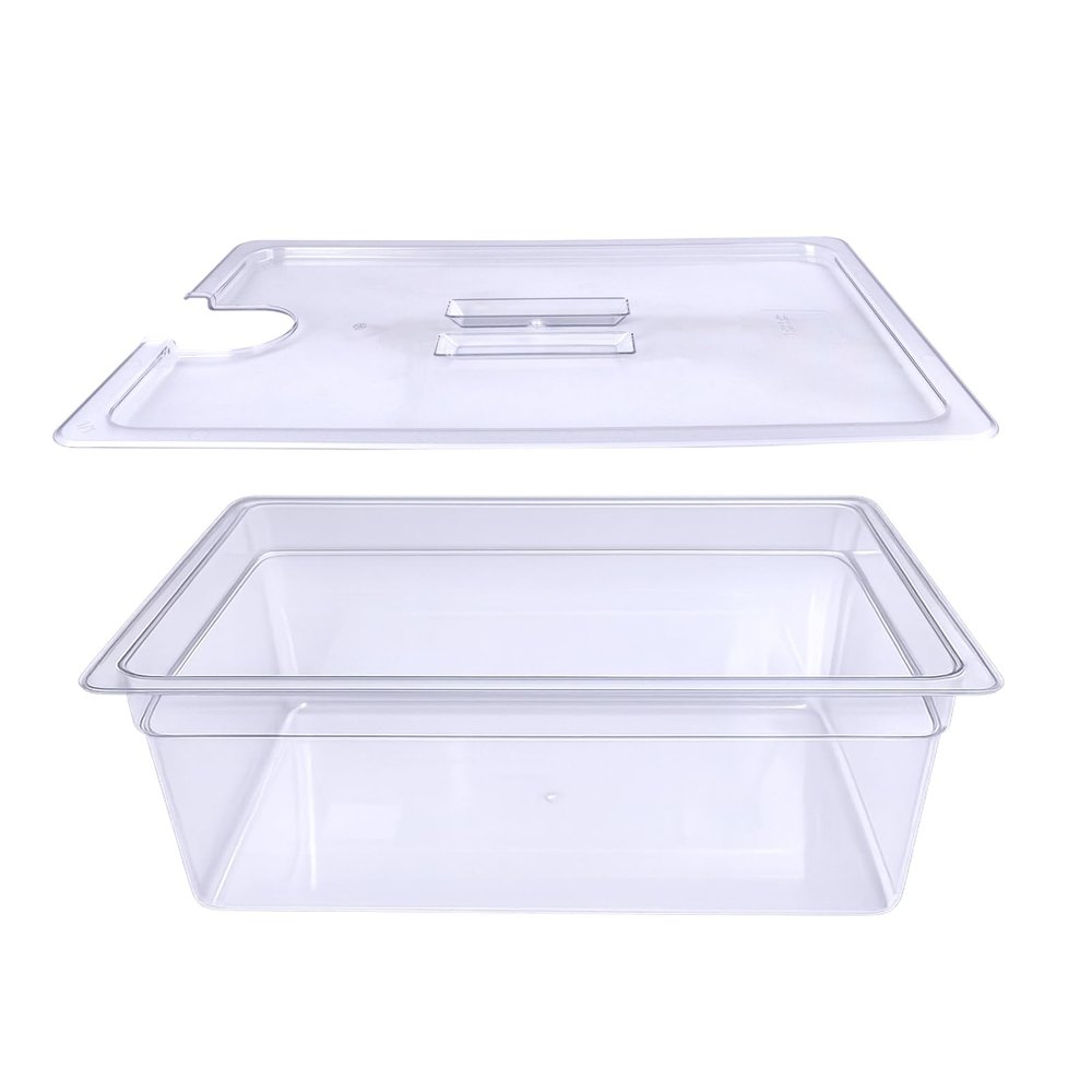 WELKOR 26 QT Sous Vide Container with Lid,Sous Vide Cookers Compatible with Anova, Joule, Nano, Wancle, Instapot,Perfect for Chicken, Beef,Parties and Professionals (26 qt without rack)