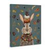 Festive Autumnal Hare Woodland, 24 x 30 Inch Canvas Wall Art view 2