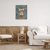 Festive Autumnal Hare Woodland, 24 x 30 Inch Canvas Wall Art view 3
