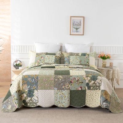 YAYIDAY Quilts Queen Size Patchwork Bedspread Set