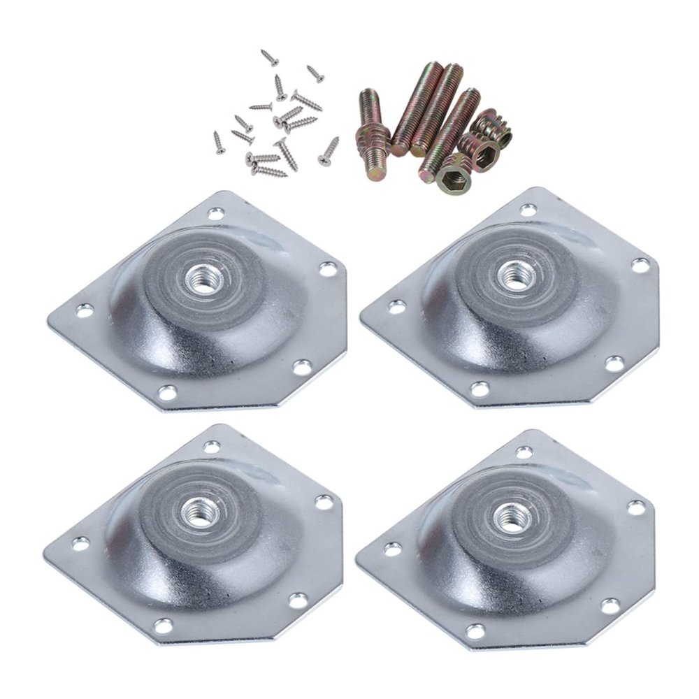 Gadpiparty 6pcs Iron Plate Table Leg Connectors Gasket Fixators for Furniture Assembly for Table Chair and Cabinet Legs Easy to Install