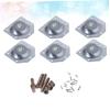 Gadpiparty 6pcs Iron Plate Table Leg Connectors Gasket Fixators for Furniture Assembly for Table Chair and Cabinet Legs Easy to Install view 3