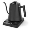 1L Electric Gooseneck Kettle For Coffee and Tea, Fast Boil, 1200W Pour Over Kettle, Stainless Steel Water Boiler, Temperature Control (black A) view 1