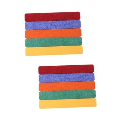 Veemoon 10pcs Felt Bulletin Board Strips for Easy Memo Display Multi-Purpose Wall Stickers Vibrant Colors Orange Green for Classroom Office and Home Decor