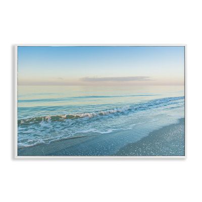Serene Coastal Waves Landscape, 12 x 18 Inch Framed Gicle Print