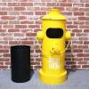x3anggyt5 Commercial Trash Cans Industrial Style Fire Hydrant Trash CanRetro Creative Garbage Can Large Capacity Wrought Iron Trash Can Indoor Outdoor Waste Bins Outdoor trashc(Yellow) view 4