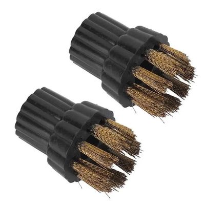 6pcs Steam Cleaner Brass Nylon Brush Head Replacement Parts Compatible with Steam Mop Compatible with Floor Carpet Pet Hair Cleaning