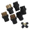 6pcs Steam Cleaner Brass Nylon Brush Head Replacement Parts Compatible with Steam Mop Compatible with Floor Carpet Pet Hair Cleaning view 3