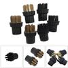 6pcs Steam Cleaner Brass Nylon Brush Head Replacement Parts Compatible with Steam Mop Compatible with Floor Carpet Pet Hair Cleaning view 4