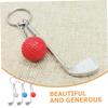 LIOOBO 5sets Golf Ball Keychain Metal Keyring Sports Keychain for Boys Unique Decorative Golf Ball Chain for Birthday 3pcs*5 view 3