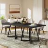 Tribesigns Square Dining Table Set of 2, 31.5" Industrial Dinner Table with Metal Base, Kitchen Table for Dining Room, Small Space, Apartment, Black (Chairs are not Included) view 1