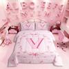 Erosebridal Initial Letter V Comforter Set Twin for Kids Girls Teen Women view 1