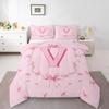 Erosebridal Initial Letter V Comforter Set Twin for Kids Girls Teen Women view 2