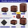 Bed Risers Heavy Duty, Adjustable Furniture Riser Blocks Lift 1.5, 3, 4.3 inches for Couch Table Desk Sofa Chair Legs, Refrigerator, Washing Machine - Support up to 4000 lbs (Brown 4 Pack, 4.3 inch) view 2