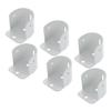 Holibanna 6pcs Heavy Duty Curtain Rod Brackets Adjustable Flange Support Sockets 304 Stainless Steel No Drill Installation Suitable for Closets and Bathrooms view 1