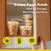32 oz Deli Containers with Lids [24 Set] Made in USA, BPA-Free Plastic Food Containers, Freezer & Microwave Safe, Stackable Meal Prep & Soup Storage Containers, Ideal for Takeout & Kitchen Use view 3