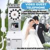 Video Audio Guest Book Phone Retro Eternal Moments- 1080p Hd Video/Audio Recorder with 32/64/128gb Storage,Record Customized Video Audio Messages,for Wedding/Timeless Celebrations,White128g view 2