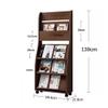 LIUAILING52 Magazine Rack, Wooden Magazine Storage Rack Information Rack Floor Display Rack House Plan Publicity Display Rack Vertical Newspaper Shelves Brochure Display Stand view 2