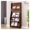 LIUAILING52 Magazine Rack, Wooden Magazine Storage Rack Information Rack Floor Display Rack House Plan Publicity Display Rack Vertical Newspaper Shelves Brochure Display Stand view 3