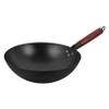 FIXOSHEE Non-stick Chinese Wok Iron Wok Wooden Handle Round Bottom Cooking Pan Easy to Clean Gas Stove Safe view 1