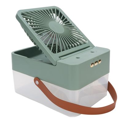 Energy Saving ABS Nano Spray Desktop Mini Silent Fan Fast Cooling Humidification Portable Cooling Fan for Office Bedroom (Green)