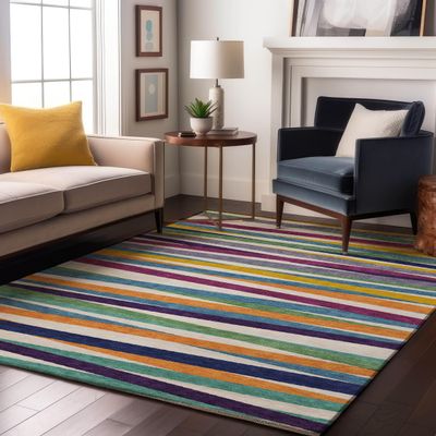 Addison Rugs Mayfield AMF997 White 2'6" x 3'10" Indoor Premium Machine Washable Rug, Silky Soft, Easy Clean, Non Shedding, Bedroom, Living Room, Dining Room, Kitchen Rug