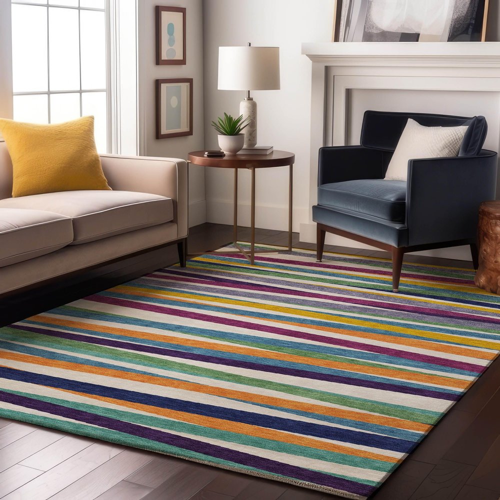 Addison Rugs Mayfield AMF997 White 2'6" x 3'10" Indoor Premium Machine Washable Rug, Silky Soft, Easy Clean, Non Shedding, Bedroom, Living Room, Dining Room, Kitchen Rug