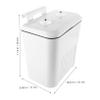 Amosfun Modern Wall-Mounted Kitchen Trash Can Dual Compartment Waste Bin Lids Under Sink Trash Can for Bathroom Compact Garbage view 2