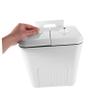 Amosfun Modern Wall-Mounted Kitchen Trash Can Dual Compartment Waste Bin Lids Under Sink Trash Can for Bathroom Compact Garbage view 4