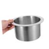 Cabilock Drop-in Trash Chute Stainless Steel Recessed Waste Bin Grommet Waste Chute Round Grommet for Kitchens Offices and Commercial Spaces view 3